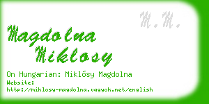 magdolna miklosy business card